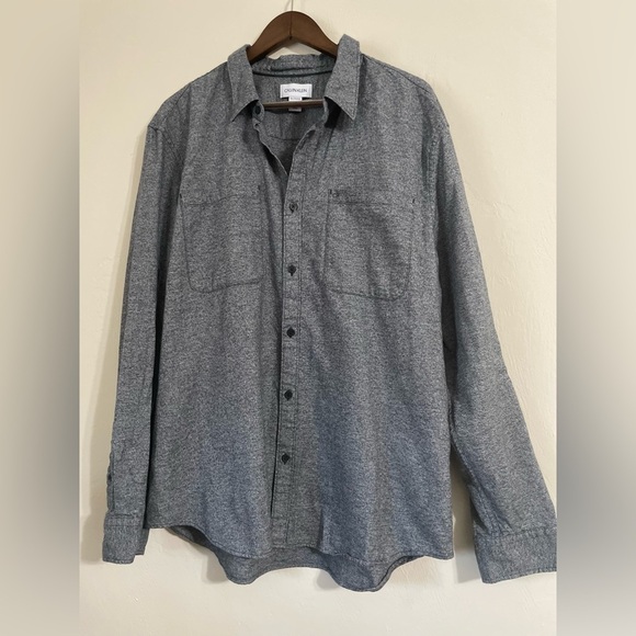 Calvin Klein Other - Calvin Klein Gray Men's Long Sleeve Collared Shirt XXL